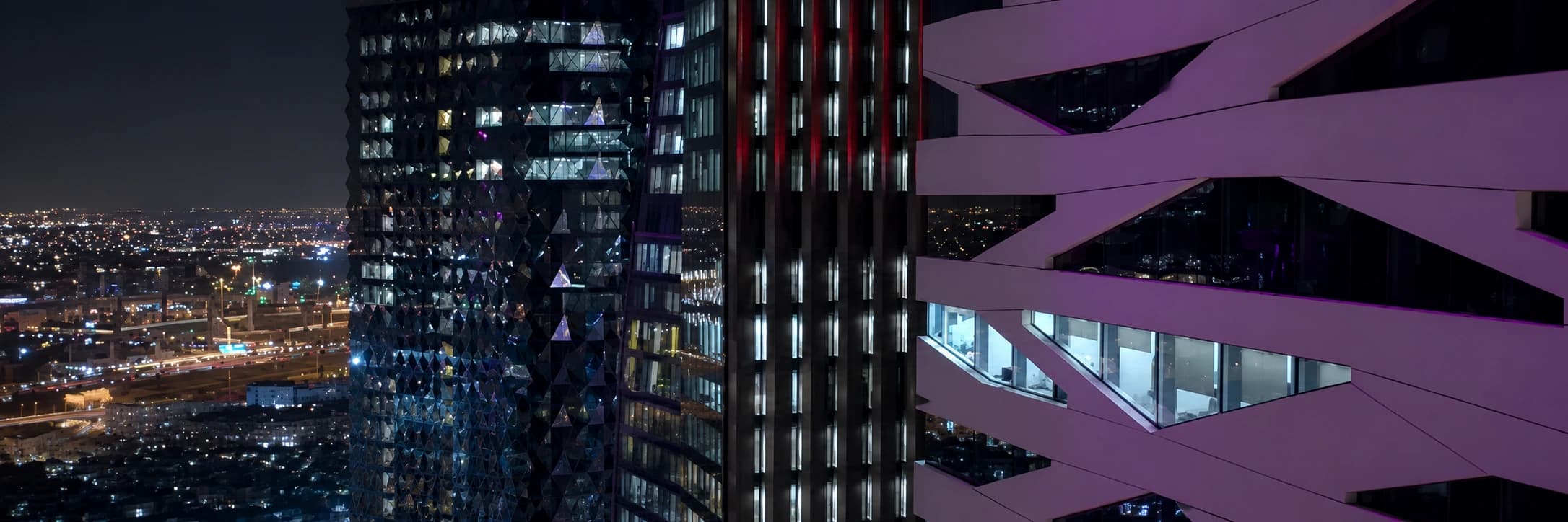 Cityscape at dusk